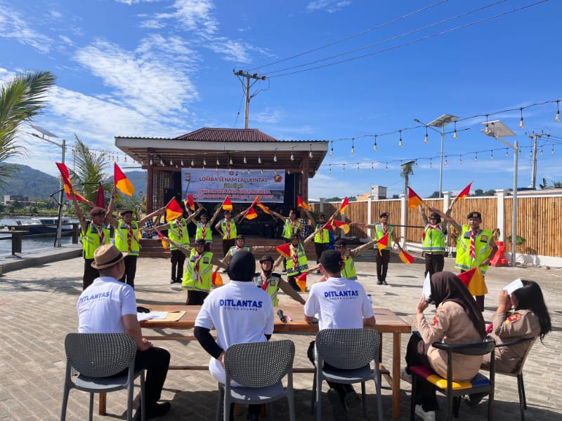 Lomba Senam Lalu Lintas Meriahkan Karya Saka Bhayangkara Sejajaran Polda Sulawesi Barat