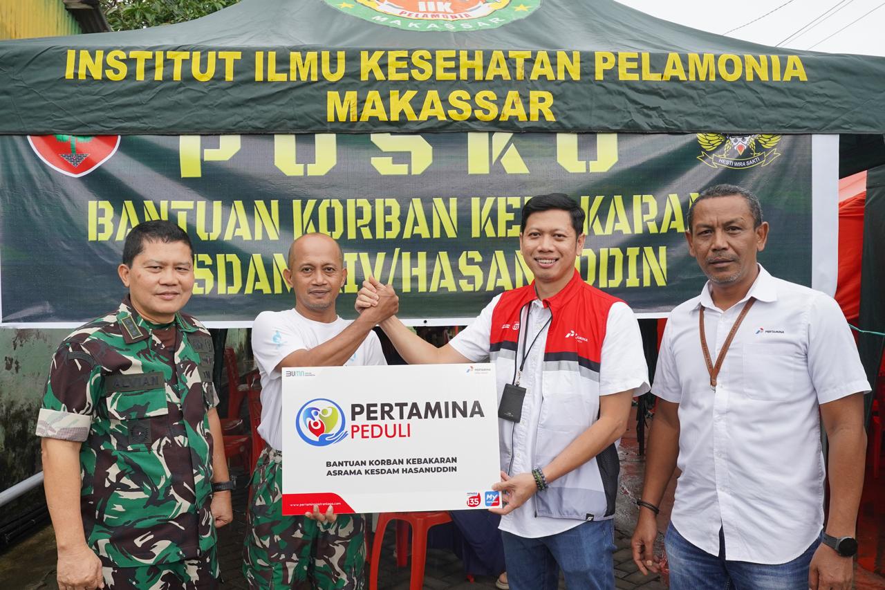 Pertamina Patra Niaga Sulawesi Bergerak Cepat, Hadir dan Peduli bagi Korban Kebakaran Asrama Kesdam Hasanuddin