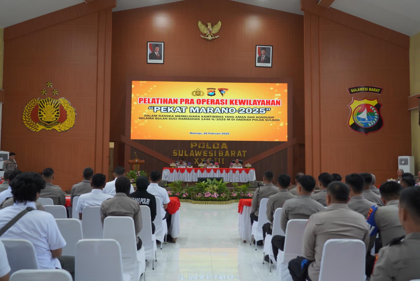 Latpraops Pekat Marano, Wakapolda Sulbar: Kita Jaga Keamanan dan Kenyamanan Jelang Ramadhan